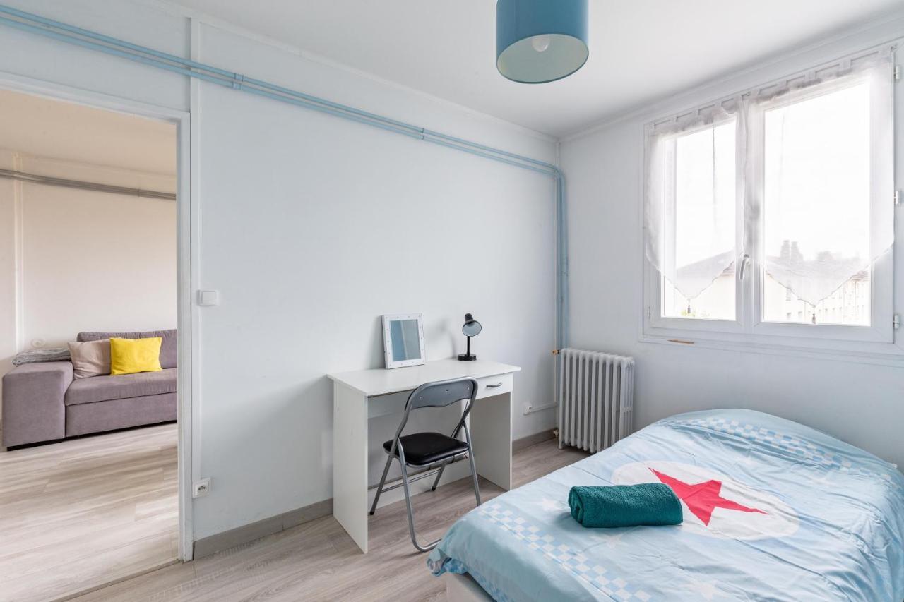 Appart T3 Bien Situe A Bourges + Wifi Exteriör bild